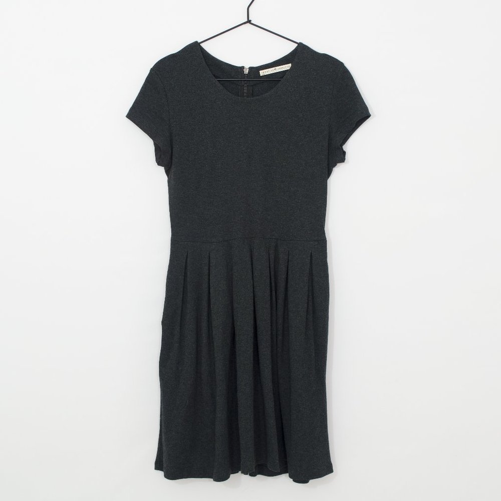 Peruvian Connection Gray Pleated Dres